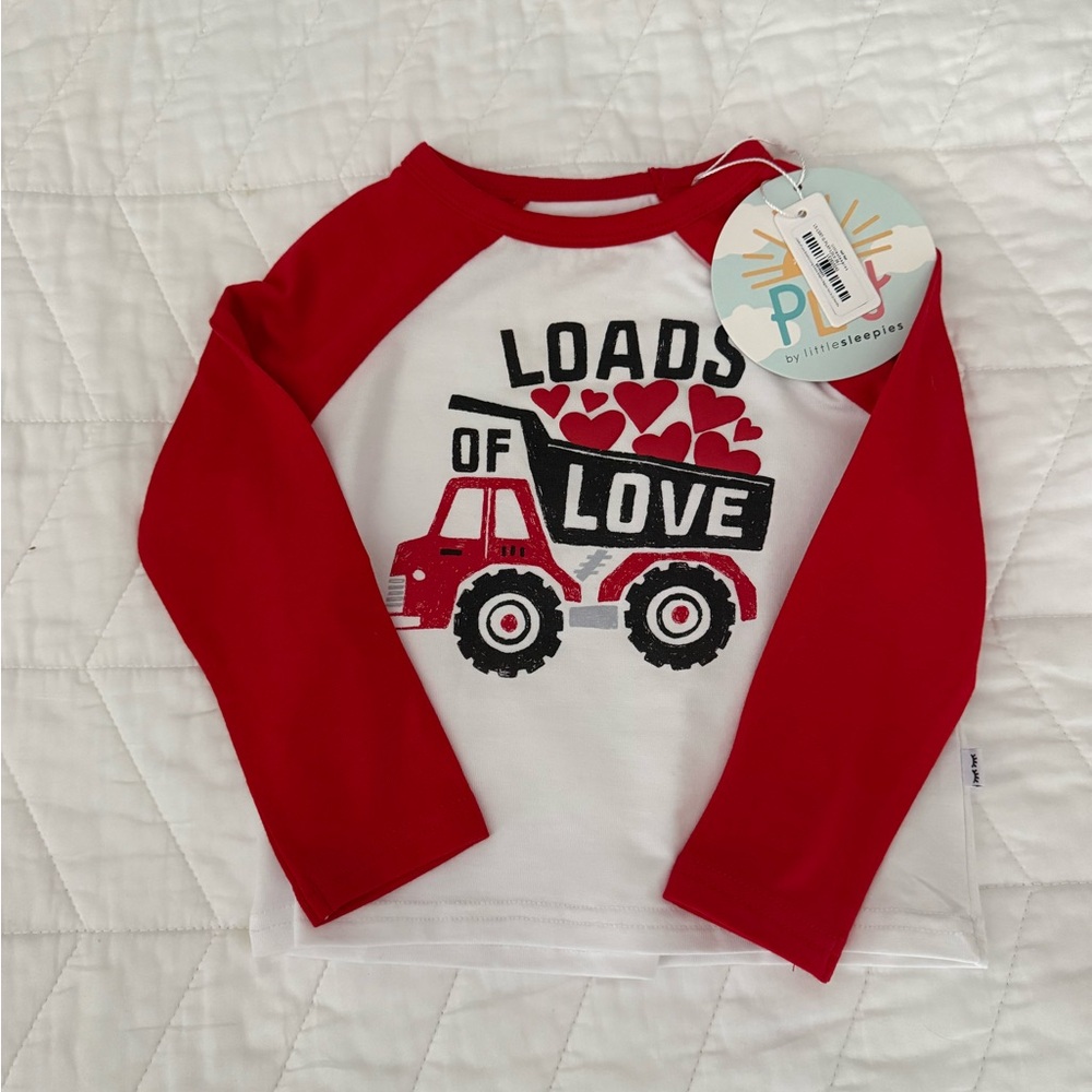 NWT- 6-12 Months Little Sleepies 'Loads of Love' Long Sleeve Shirt